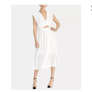 RACHEL Rachel Roy Galen Pleated Cutout Midi Dress